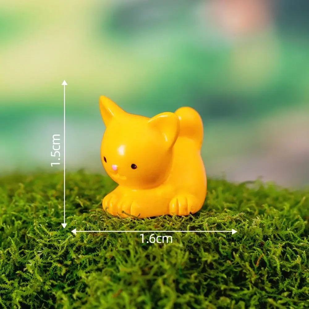 miniatures animaux cartoon blanc rose vert jaune gris bleu marron