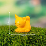 miniatures animaux cartoon blanc rose vert jaune gris bleu marron