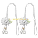 rubans fenêtre décoratifs élégants couleurs variées bleu rose beige