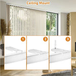 clips rideau poulies couvercle bout support mur vis fixation blanc moderne fonctionnel