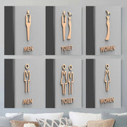 Plaque de toilette acrylique 3D couleur or noir - Décoration murale WC moderne et élégante