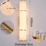 lampe murale moderne marbre blanc doré éclairage cuisine chambre entrée 249lm 260v