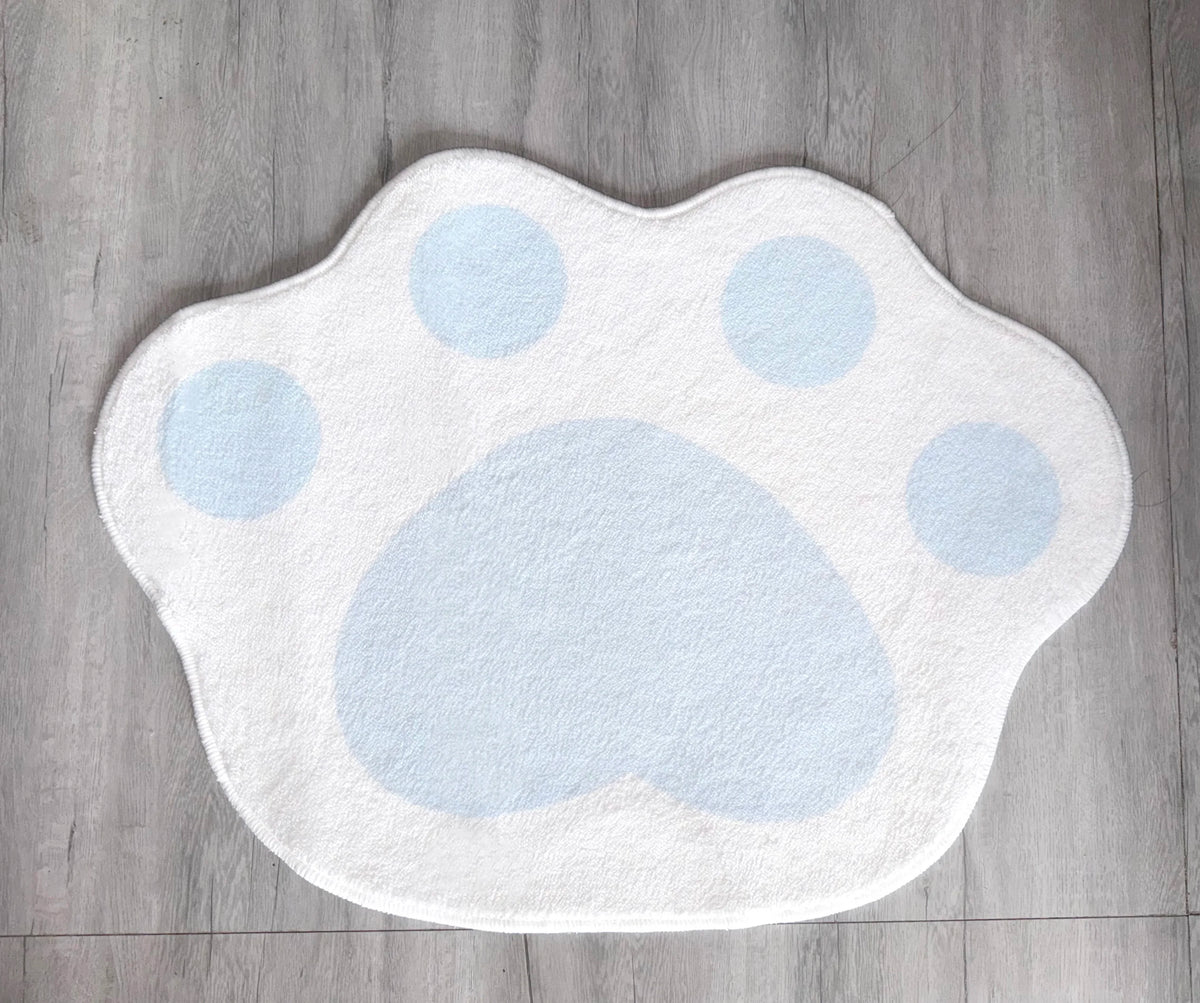 tapis blanc rose chat motif doux moelleux moderne animalier intérieur