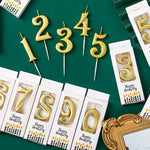bougies numérotées or serpent texture moderne pique boîtes happy birthday anniversaire décoration gâteau