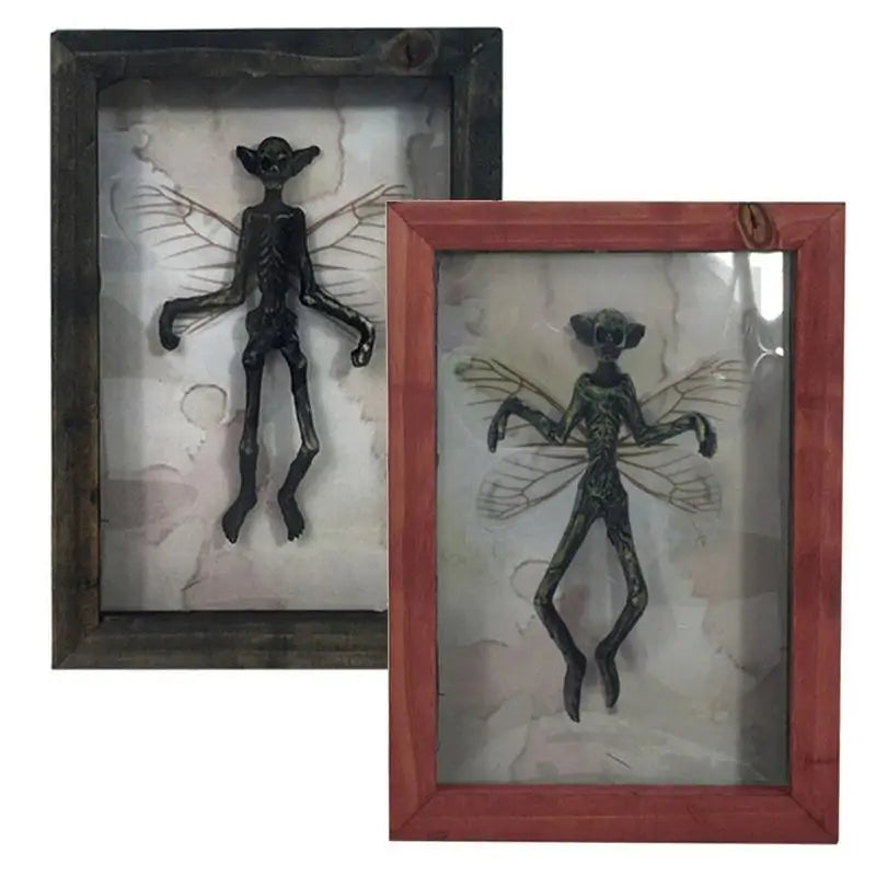figurine artisanale noir verte texture organique cadre clips gothique résine nouvelle génération