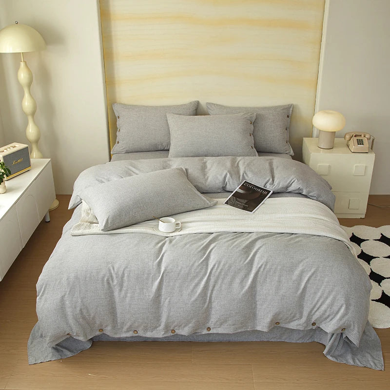Ensemble 3 pièces housse de couette et taies d'oreiller