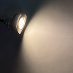lampe led moderne argentée fixée ip68 12v 60lm cordon noir certifiée rohs lvd cem