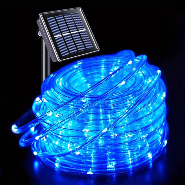 guirlande lumineuse solaire 200 led multicolore moderne 20m ip65