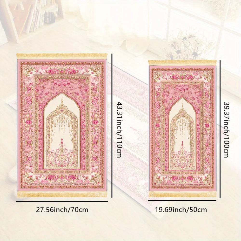 tapis vert doré rose artisanal pliable lavable extérieur plage pique nique prière usage multiple