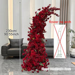 Décoration murale arche fleurs artificielles rouge moderne mariage anniversaire événementiauxextérieur