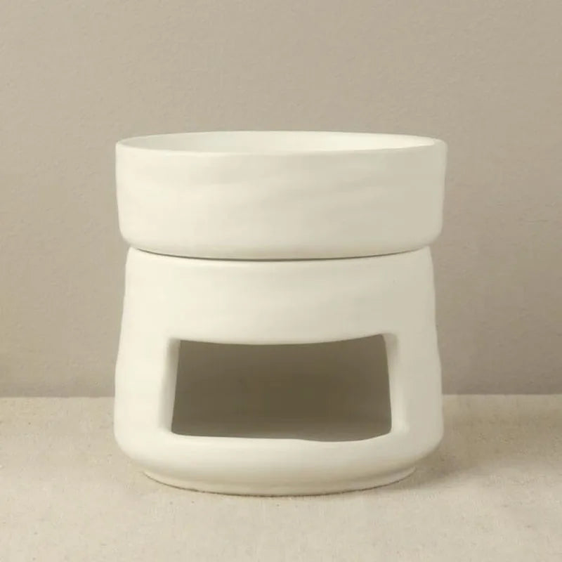 bougeoir céramique moderne orange rouge beige gris blanc noir apaisant salon décoration intérieure