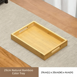 plateau carré bois marron foncé minimaliste poignées service présentation maison rustic