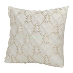 coussin carré blanc motif géométrique moderne décoration salon contemporain fixations invisibles