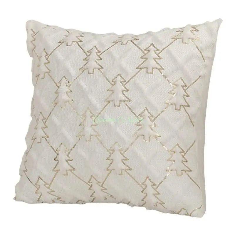 coussin carré blanc motif géométrique moderne décoration salon contemporain fixations invisibles