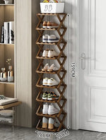 étagère pliante chaussures bois naturel moderne rangement entrée sans installationversible