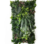 panneau mural artificiel herbe feuilles vert moderne décoration extérieur accroché maison festive