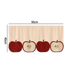 bannière décoration porte fenêtre motif carreaux fruits animaux kawaii enfant 95x45cm