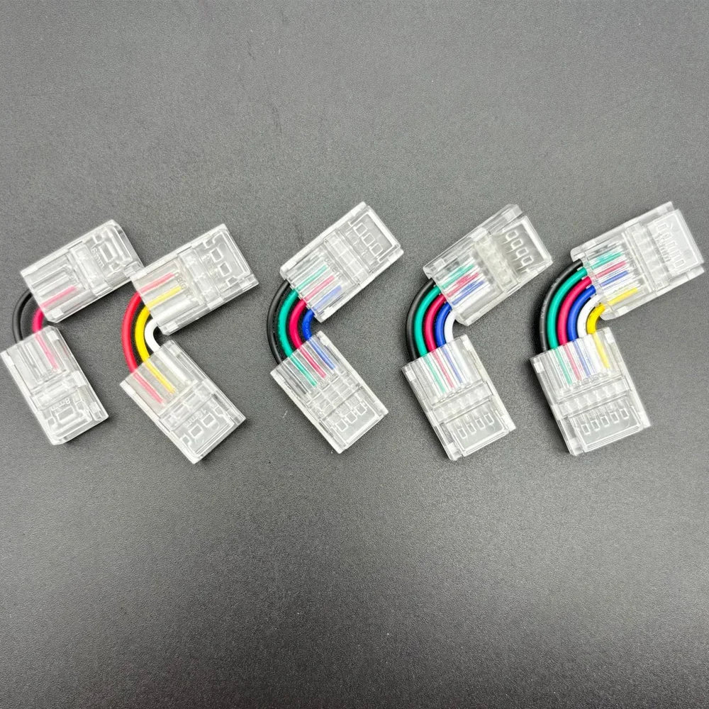 connecteurs led transparents 10mm 8mm 12mm 2pin 3pin 4pin 5pin clips modernes no welding