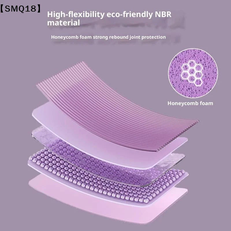tapis fitness violet rayures horizontales mousse épaisse antidérapant stabilisation yoga exercices