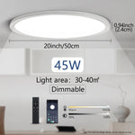 plafonnier led moderne minimaliste noir blanc flux lumineux 2000 82000 télécommande monté surface