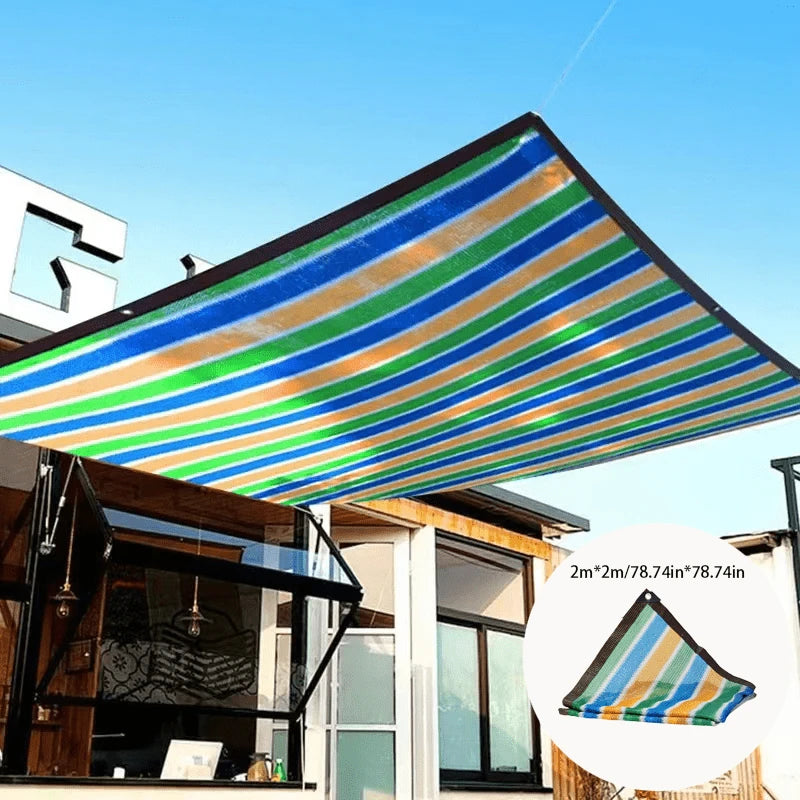 filet rayé moderne vert bleu jaune blanc résistant uv durable facile