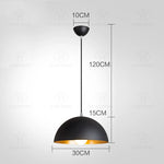 suspension lumineuse moderne câble suspendu aluminium noir doré 30cm 35cm 40cm 50cm 60cm
