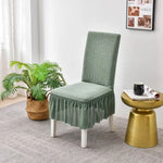 housse chaise moderne imprimé feuilles élastique décoration salon salle manger maison