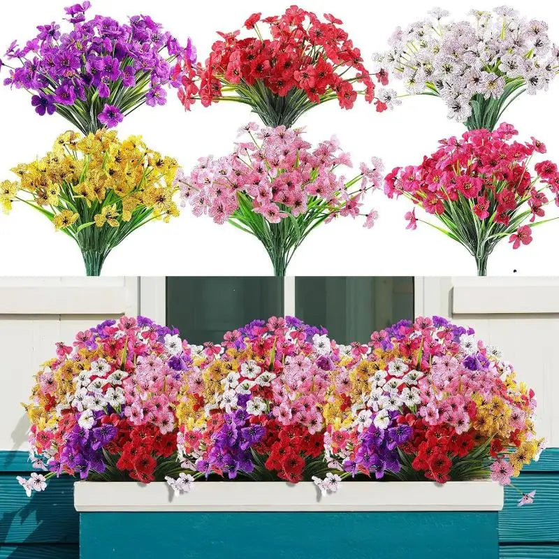 bouquets fleurs artificielles violettes modernes decoration maison intérieur simple petite opacité visible