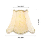 abat jour tissu floral broderie franges beige luxe décoration lampe table murale moderne