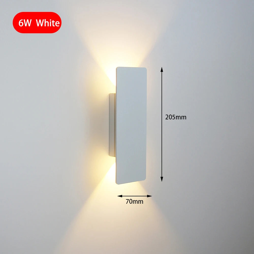 applique murale moderne led blanc noir doré fixée mur éclairage quotidien salon chambre entrée