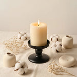 bougeoir fer noir mat classique décoration romantique mariage cadeau couple valentin