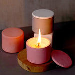 moule silicone bougie parfumée blanc rose pâle moderne minimaliste couvercle bricolage décoration maison