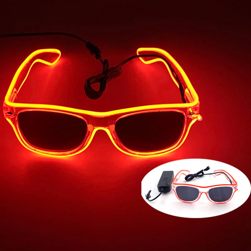 lunettes lumineuses led futuristes transparentes paillettes circuit imprimé élastique fête rave club nuit