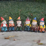 statues lutins texturées résine orange bleu vert marron blanc classique jardinageintérieurextérieur