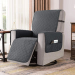 couvre siège fauteuil inclinable polyestère quilted gris moderne sécurité poche rangement machine