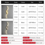 lampes murales modernes or noir led 220v 90 260v sources lumineuses 10 15m² minimaliste
