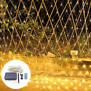 filet lumineux solaire extérieur décoration jardin mariage rideau maille led étanche blanc multicolore