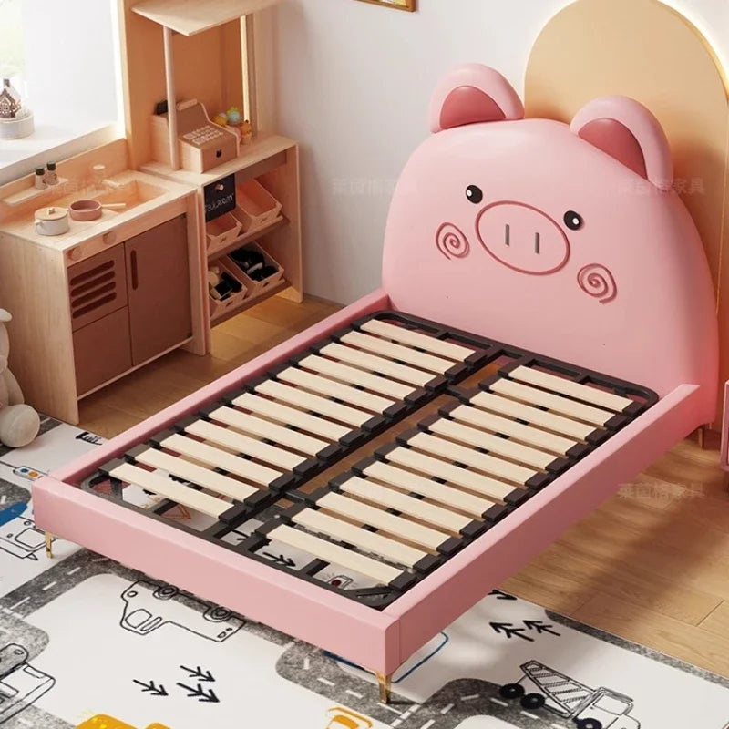 lit enfants rose cochon mignon spirales contemporain oreillers tapis jeu