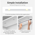 lampe motion sensor blanc moderne adhésif rechargeable usb 5v 249 2000 lumens aluminium lisse