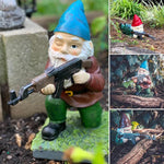 statuette lutin humoristique résine verte bleue rouge ornement extérieur jardin maison cadeaux