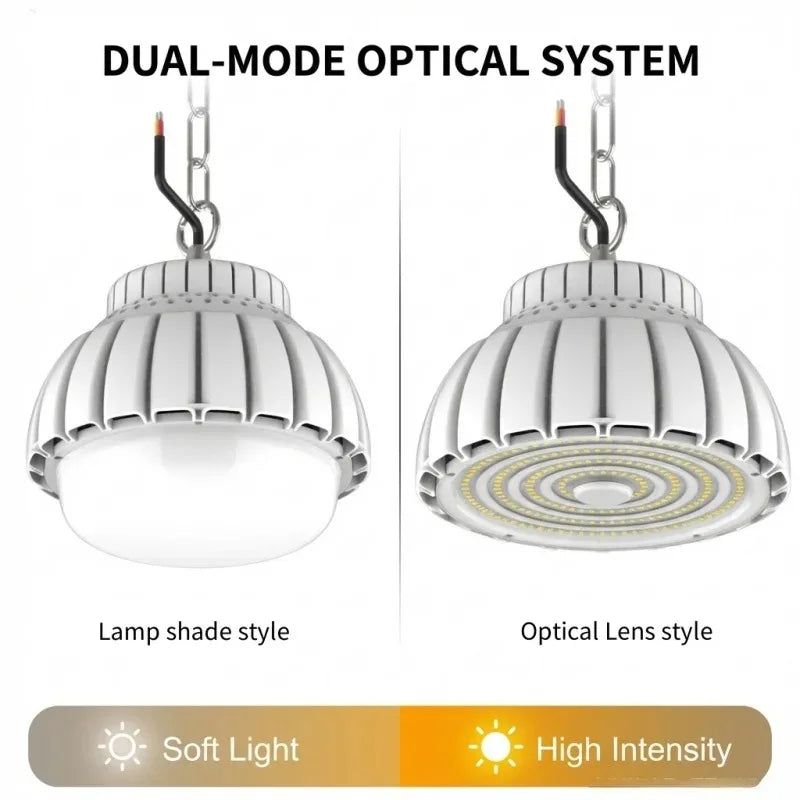 Lampe industrielle moderne LED haute luminosité blanc chaîne fixée robuste économe énergie