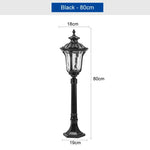 lampe jardin extérieure led noir bronze transparent classique vintage 80 110cm