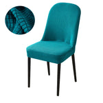 housse chaise extensible jacquard gris moderne fauteuil salle manger banquet