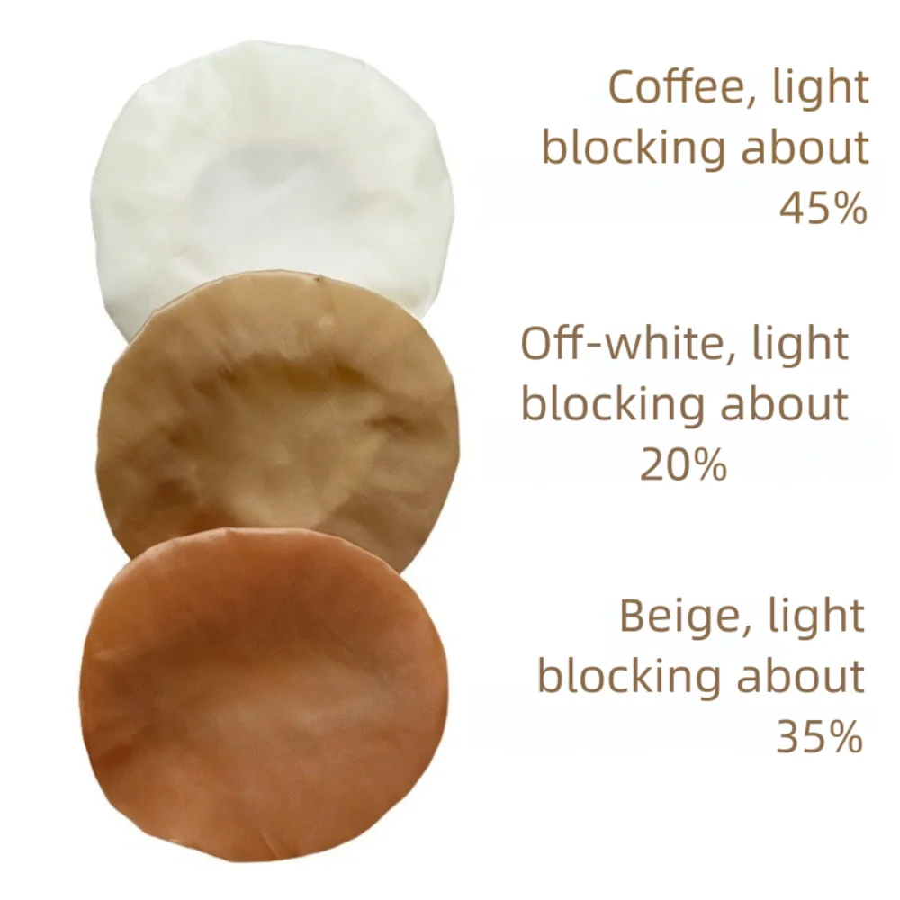 cache lampe moderne adhésif texture rugueuse opacité diamètre 17 57cm blanc beige crème led