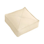 Coussin de sol carré en cuir PU vert clair pour yoga et méditation