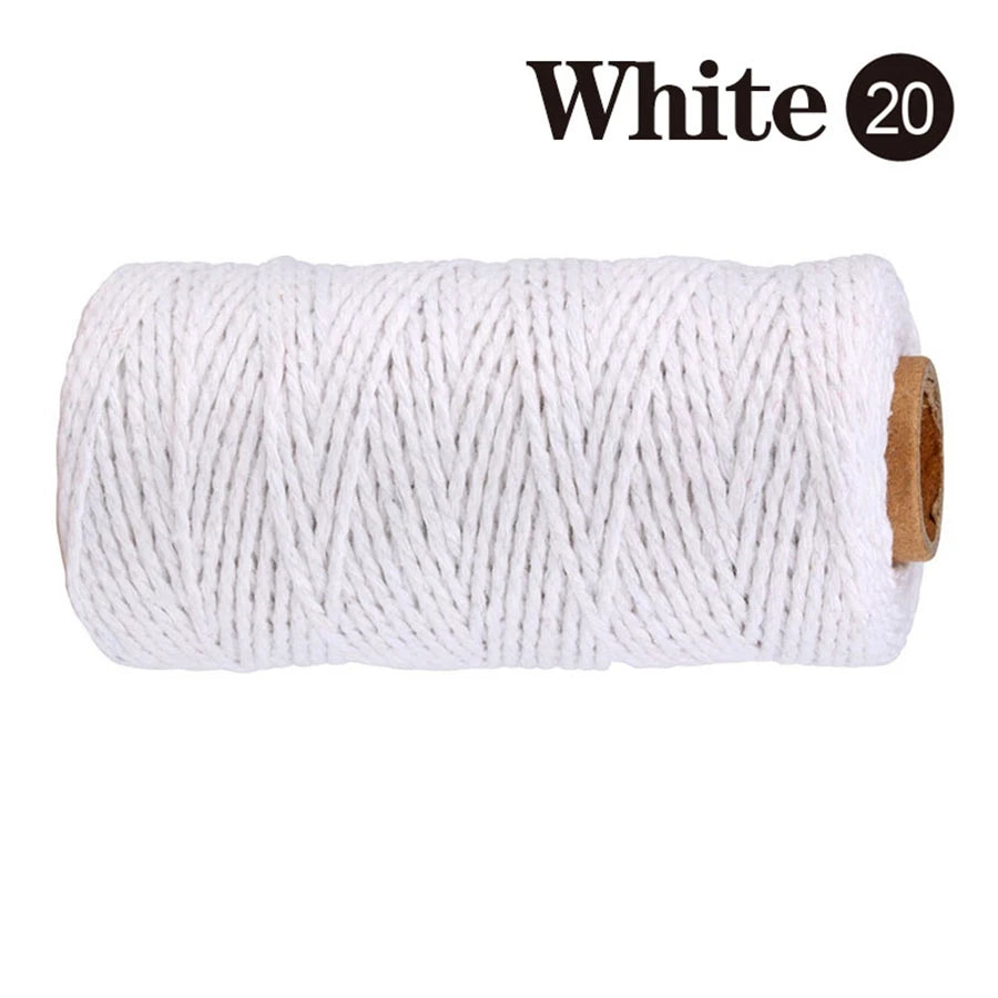 fil coton multicolore texturé naturel 100m 2mm enduit crafts sacs vêtements textiles maison