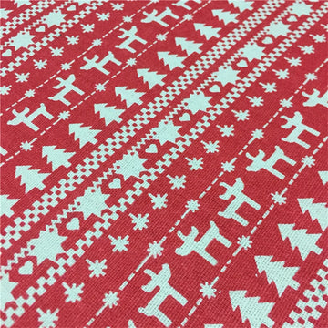 tissu flocons neige motifs noël beige rouge résistance abrasion 145cm largeur bricolage noël traditionnel