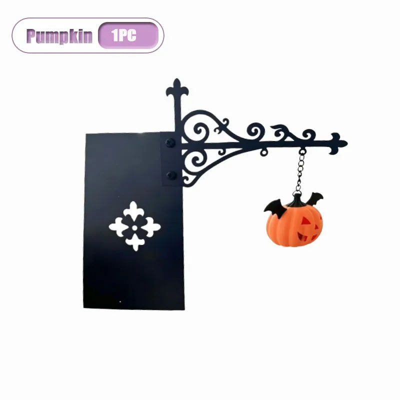 lampe lecture suspendue halloween fantôme motifs floraux gothique vintage crochet mural noir blanc