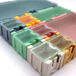 organisateur modulaire boîtes compartimentées transparentes couleurs multiples rangement électronique composants smd smt
