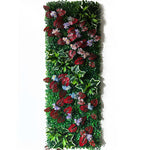 plante artificielle décorative fleurs rouges blanches jardin intérieur extérieur